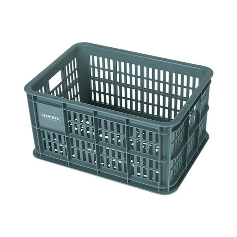 Basil Crate S Kerékpáros Doboz 29x39,5x21cm, Zöld, Műanyag, 25ltr, 25 Literes
