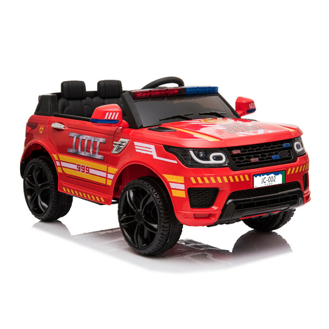 Gyermek Jármű - Elektromos Autó Tűzoltóság Rr002 - 12v7ah Akkumulátor, 2 Motor- 2,4ghz Távirányító, Mp3+Siren