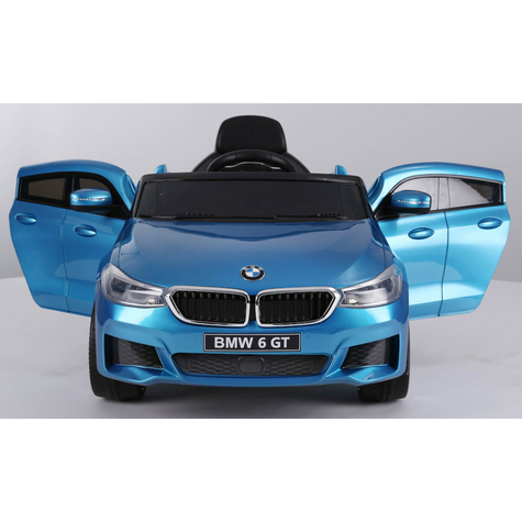 Gyermek Jármű - Elektromos Autó Bmw 6gt - Licencelt - 12v, 2 Motor+ 2,4ghz+ Bőrülés+Eva+ Kékre Festve