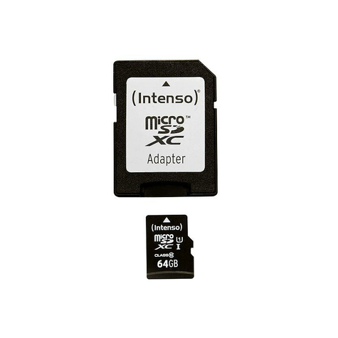 Microsdxc 64gb Intenso Premium Cl10 Uhs-I +Adapter Blister Buborékcsomagolás