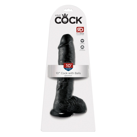 King Cock 10 Hüvelykes Golyók Fekete