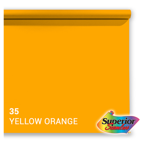 Superior Background Paper 35 Yellow-Orange 1.35 X 11m