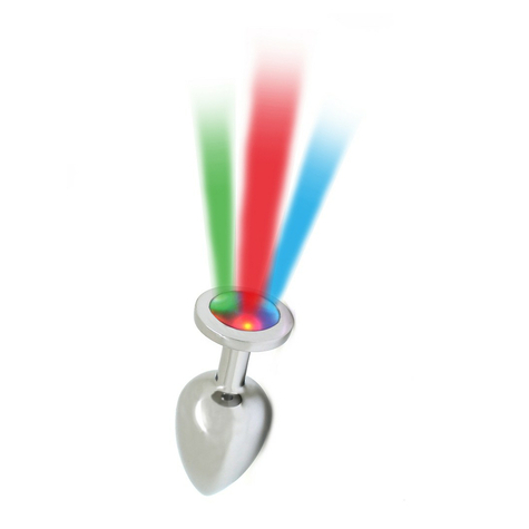 Rimba Toys - Pisa - Butt Plug With Led Lights - Silver