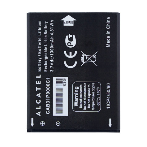 Alcatel - Li-Ion akkumulátor - CAB31P0000C1 - OT-990, OT985, OT-918 - 1300mAh