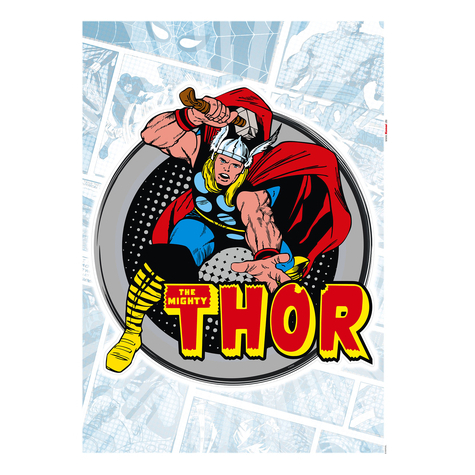 Fali Tetoválás - Thor Comic Classic - Méret 50 X 70 Cm