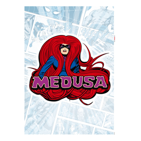 Fali Tetoválás - Medusa Comic Classic - Méret 50 X 70 Cm