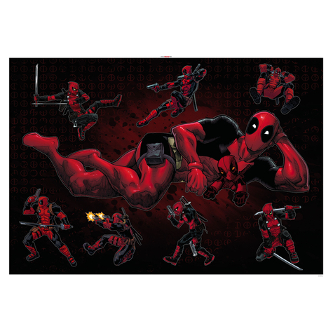 Fali Tetoválás - Deadpool Pózol - Méret 100 X 70 Cm