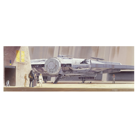 Fotó Háttérképek - Star Wars Classic Rmq Milleniumfalcon - Méret 368 X 127 Cm