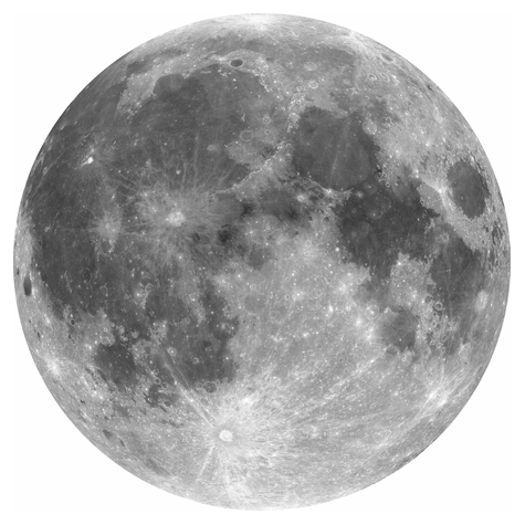 Öntapadós Nem Szőtt Tapéta/Fali Tetoválás - Hold - Méret 125 X 125 Cm