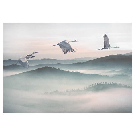Fotó Háttérképek Gyapjú - Mystic Cranes - Méret 400 X 280 Cm