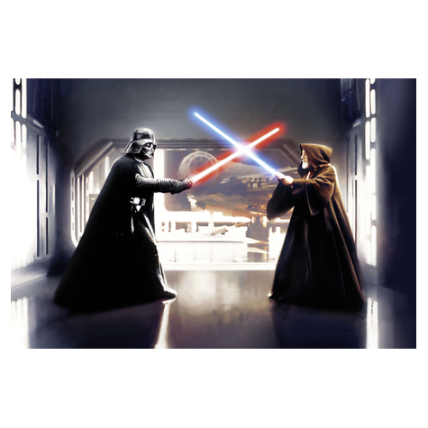 Fotó Háttérképek Gyapjú - Star Wars Vader Vs. Kenobi - Méret 300 X 200 Cm