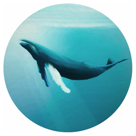 Öntapadós Nem Szőtt Tapéta/Fali Tetoválás - Whale Watching - Méret 125 X 125 Cm