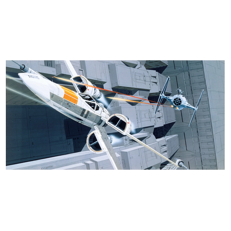Fotó Háttérképek Gyapjú - Star Wars Classic Rmq X-Wing Vs Tie-Fighter - Méret 500 X 250 Cm