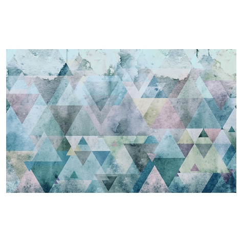 Fotó Háttérképek Gyapjú - Háromszögek Kék - Méret 400 X 250 Cm
