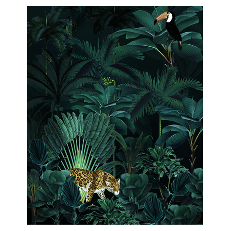 Fotó Háttérképek Gyapjú - Dzsungel Éjszakája - Méret 200 X 250 Cm