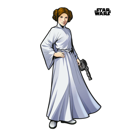 Öntapadós Nem Szőtt Tapéta/Fali Tetoválás - Star Wars Xxl Princess Leia - Méret 127 X 170 Cm