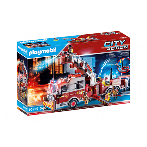 Playmobil City Action - Tűzoltóautó Amerikai Toronylétra (70935)