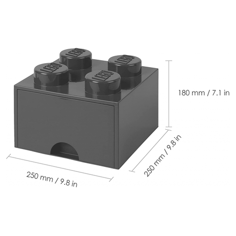 Lego Tároló Tégla Fiók 4 Fekete (40051733)