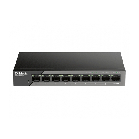 D-Link Fast Ethernet Poe Felügyelet Nélküli Felügyeleti Kapcsoló Dss-100e-9p