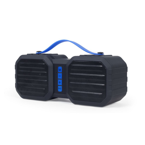 Gembird Hordozható Bluetooth Hangszóró, Fekete/Kék - Spk-Bt-19