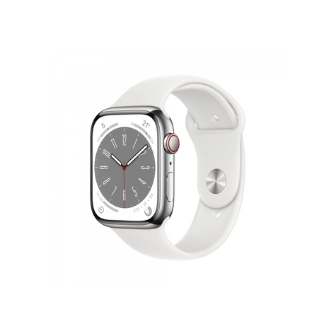 Apple Watch Series 8 Gps+Cellular 45mm Silver Steel Fehér Sport Mnke3fd/A