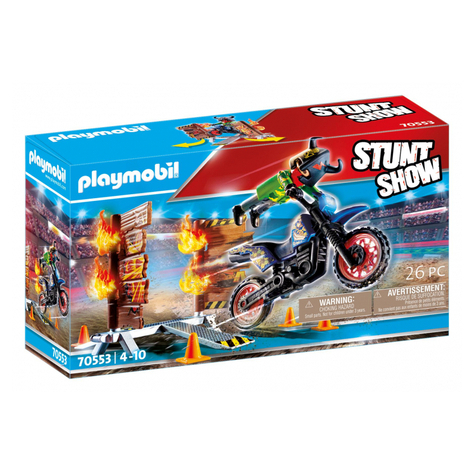 Playmobil Stunt Show - Motorbicikli Tűzfallal (70553)