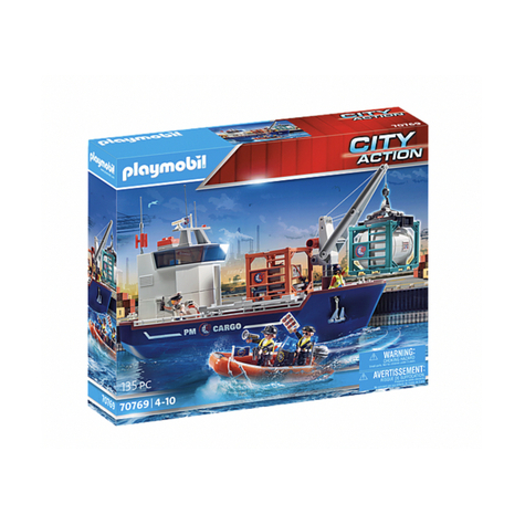 Playmobil City Action - Nagy Konténerhajó Vámhajóval (70769)