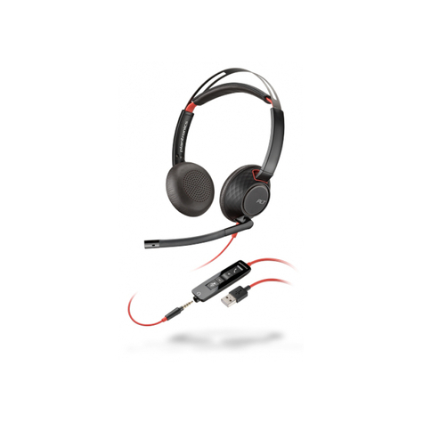 Poly Headset Blackwire C5220 Binaurális Usb-A És 3,5 Mm-Es Fejhallgató - 207576-03