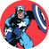 Öntapadós Nem Szőtt Tapéta/Fali Tetoválás - Marvel Powerup Captain America - Méret 125 X 125 Cm